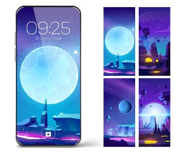 screens of smarthone